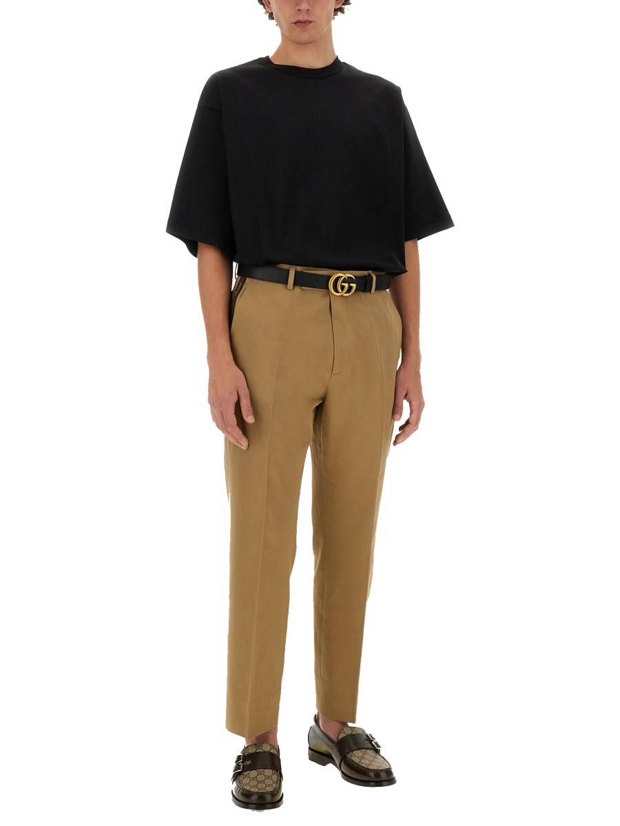 GUCCI T-SHIRT IN JERSEY DI COTONE CON RICAMO