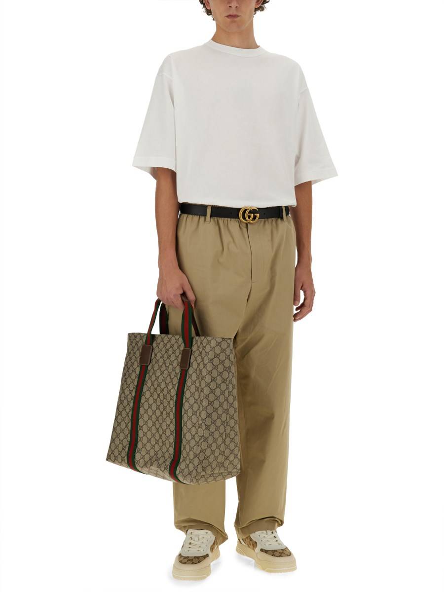 GUCCI T-SHIRT IN JERSEY DI COTONE CON RICAMO