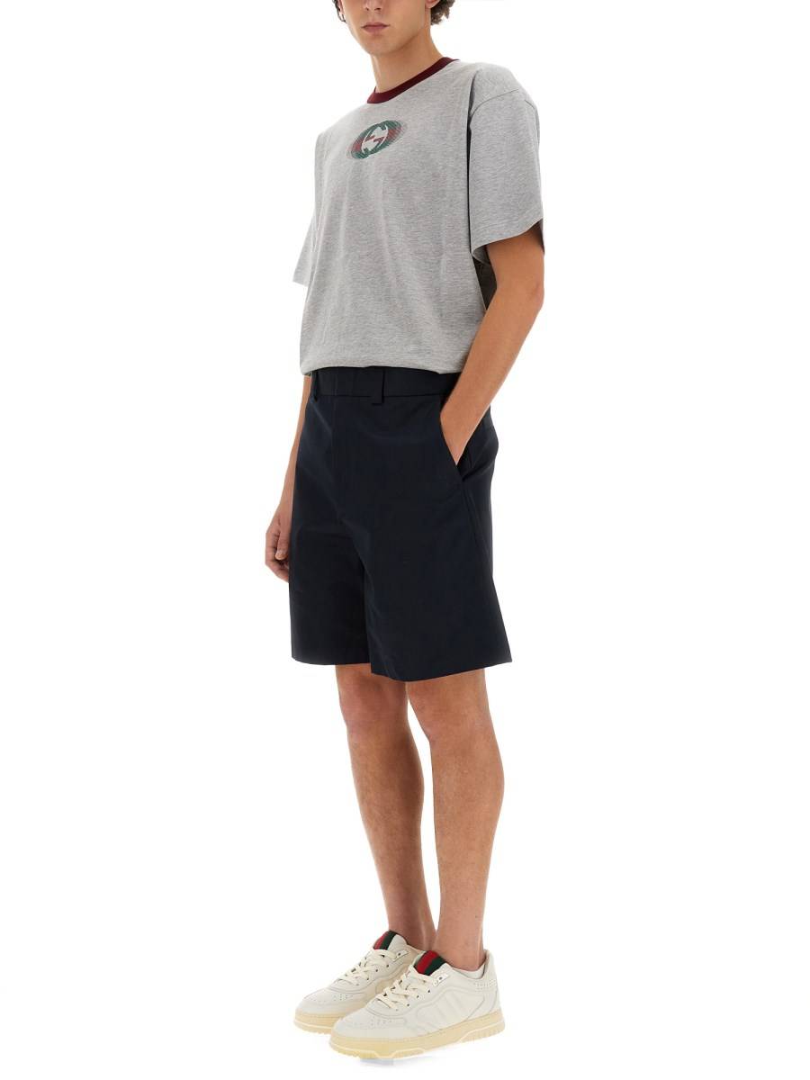 GUCCI T-SHIRT IN JERSEY DI COTONE CON STAMPA