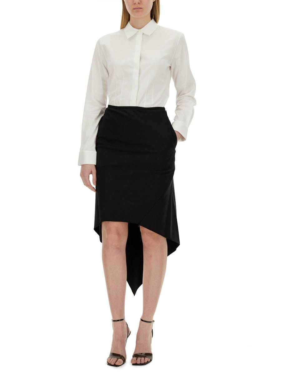 HELMUT LANG CAMICIA ADERENTE IN POPELINE