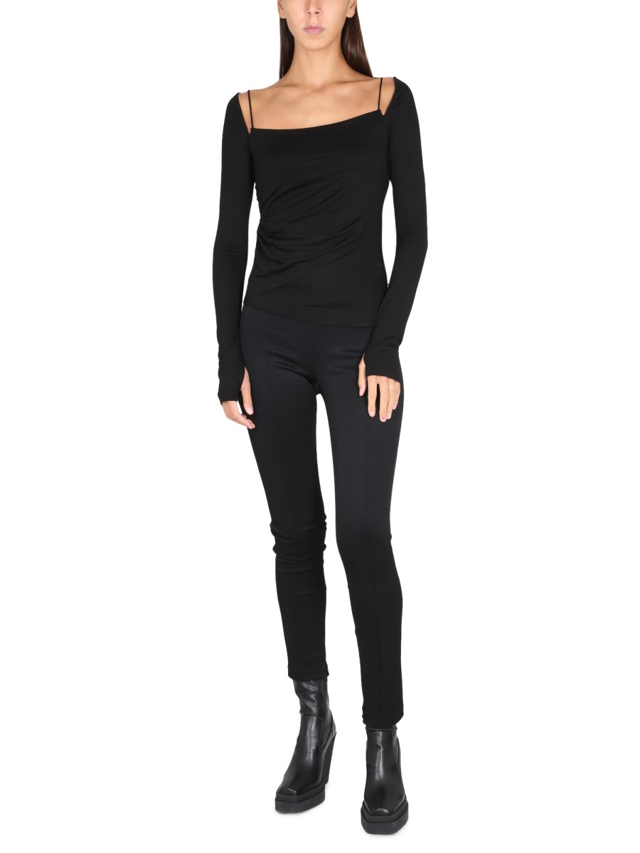 HELMUT LANG LEGGINGS IN MISTO VISCOSA