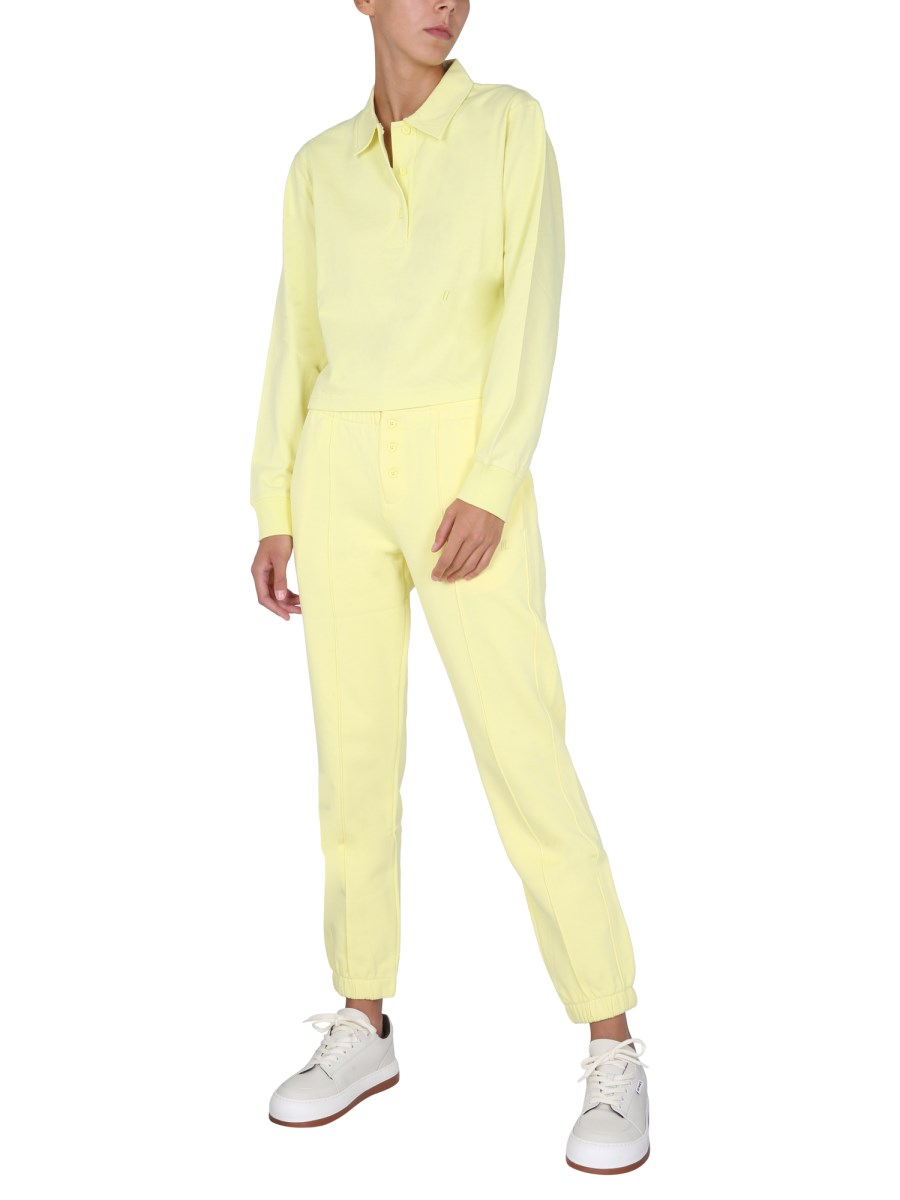 HELMUT LANG POLO IN COTONE CON RICAMO LOGO