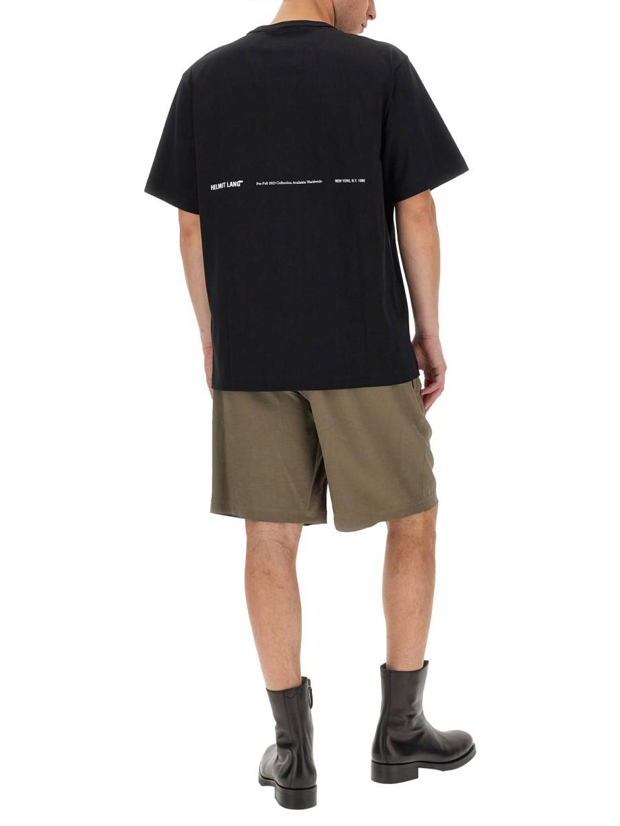 HELMUT LANG SHORTS PULL-ON IN COTONE E LINO