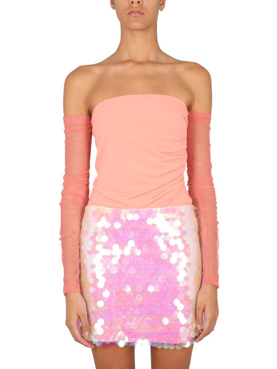 HELMUT LANG TOP CON DRAPPEGGIO