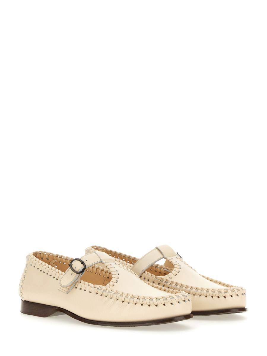 HEREU MOCASSINO T-BAR "ALCOVER" IN PELLE