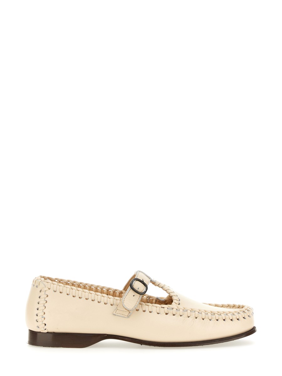 HEREU MOCASSINO T-BAR "ALCOVER" IN PELLE