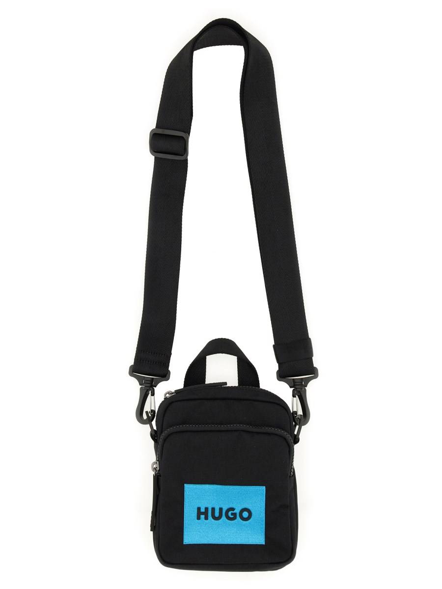 HUGO BORSA A TRACOLLA CON LOGO IN NYLON