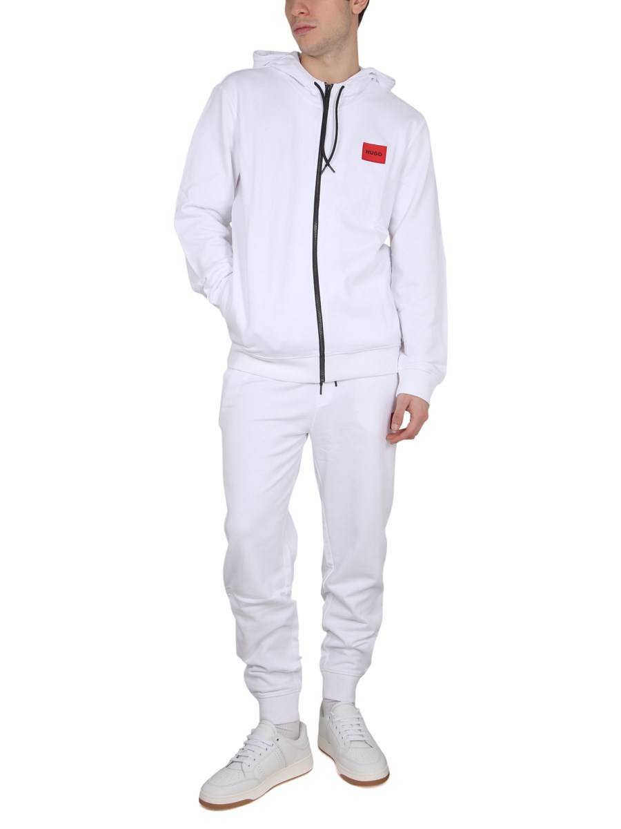 HUGO FELPA DAPLE IN COTONE CON RICAMO LOGO
