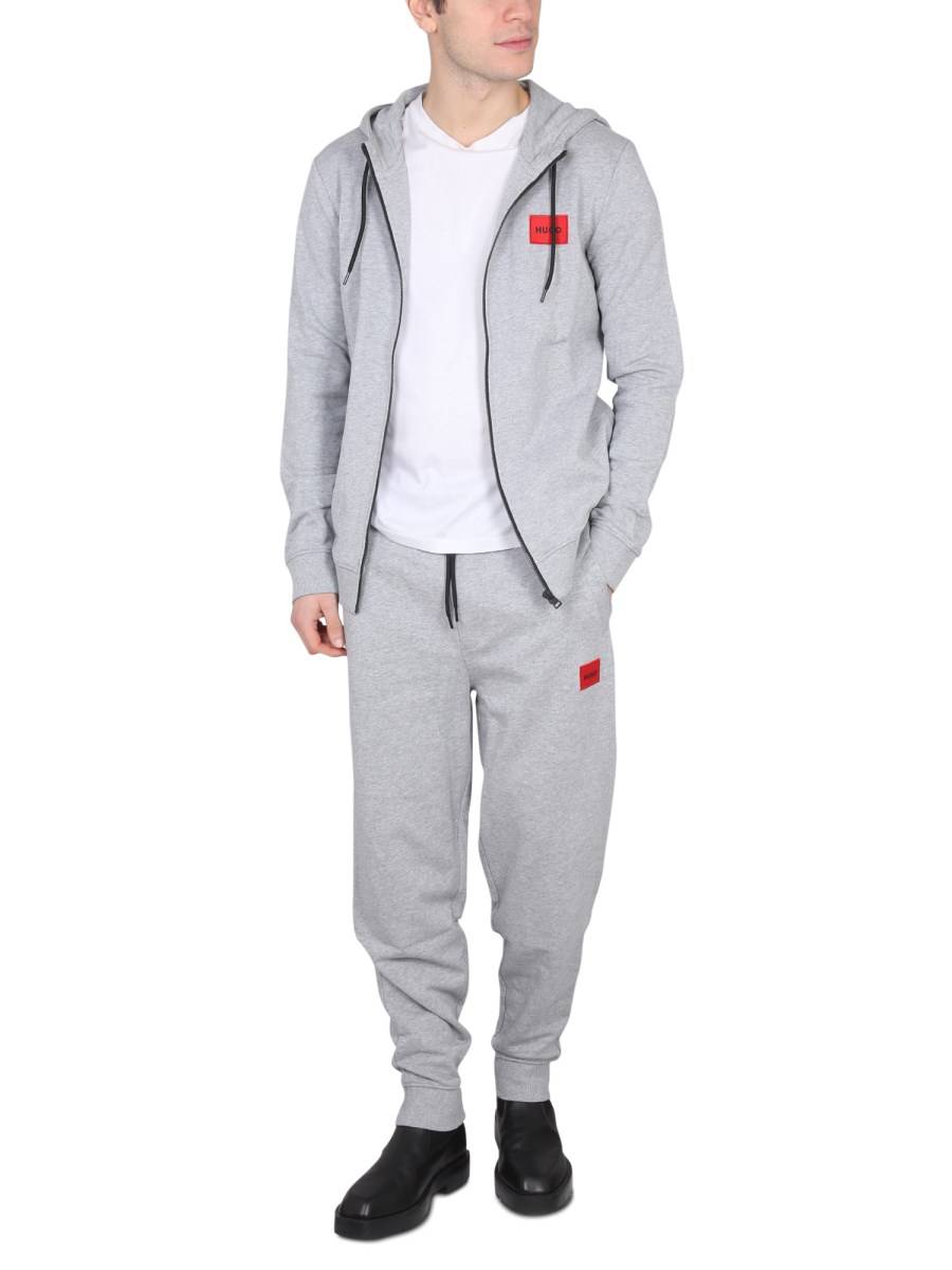 HUGO FELPA DAPLE IN COTONE CON RICAMO LOGO
