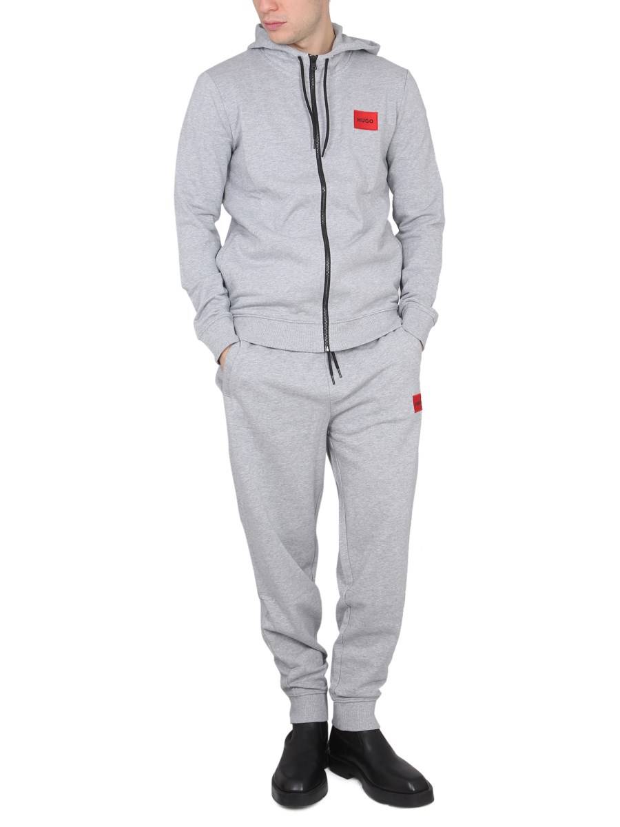 HUGO PANTALONE JOGGER IN COTONE CON RICAMO LOGO