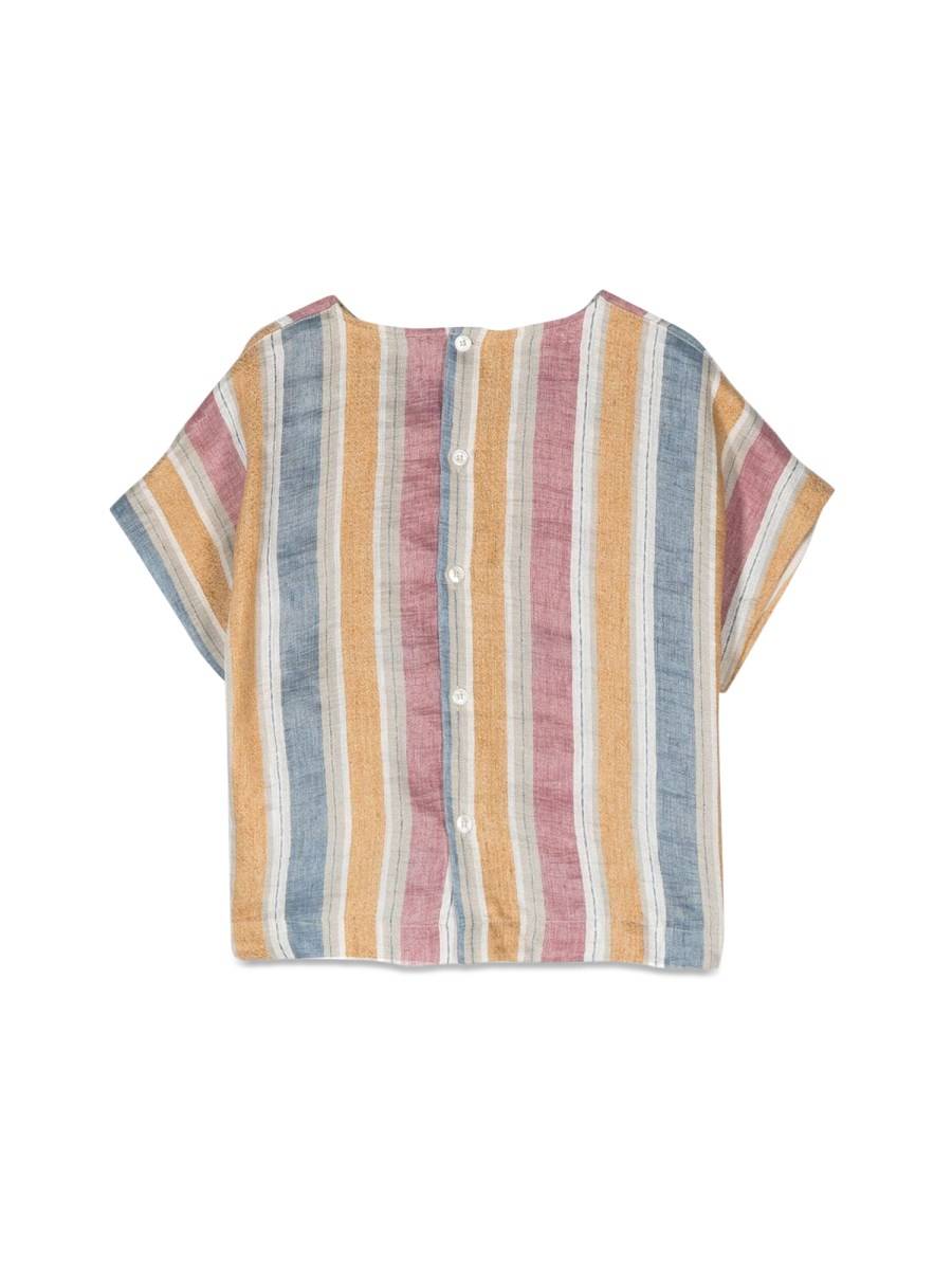 IL GUFO BLUSA MANICHE CORTE RIGHE
