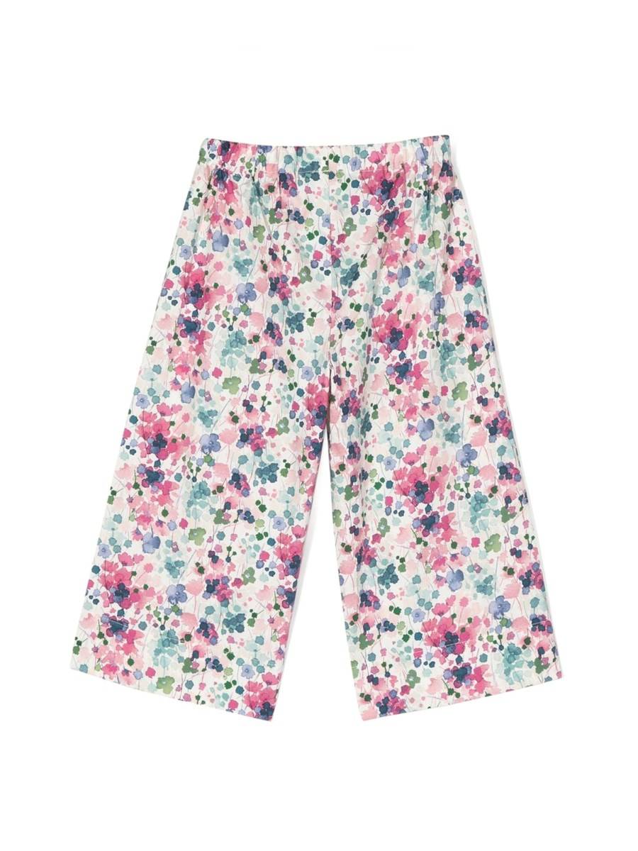 IL GUFO PANTALONE CAPRI FIORI