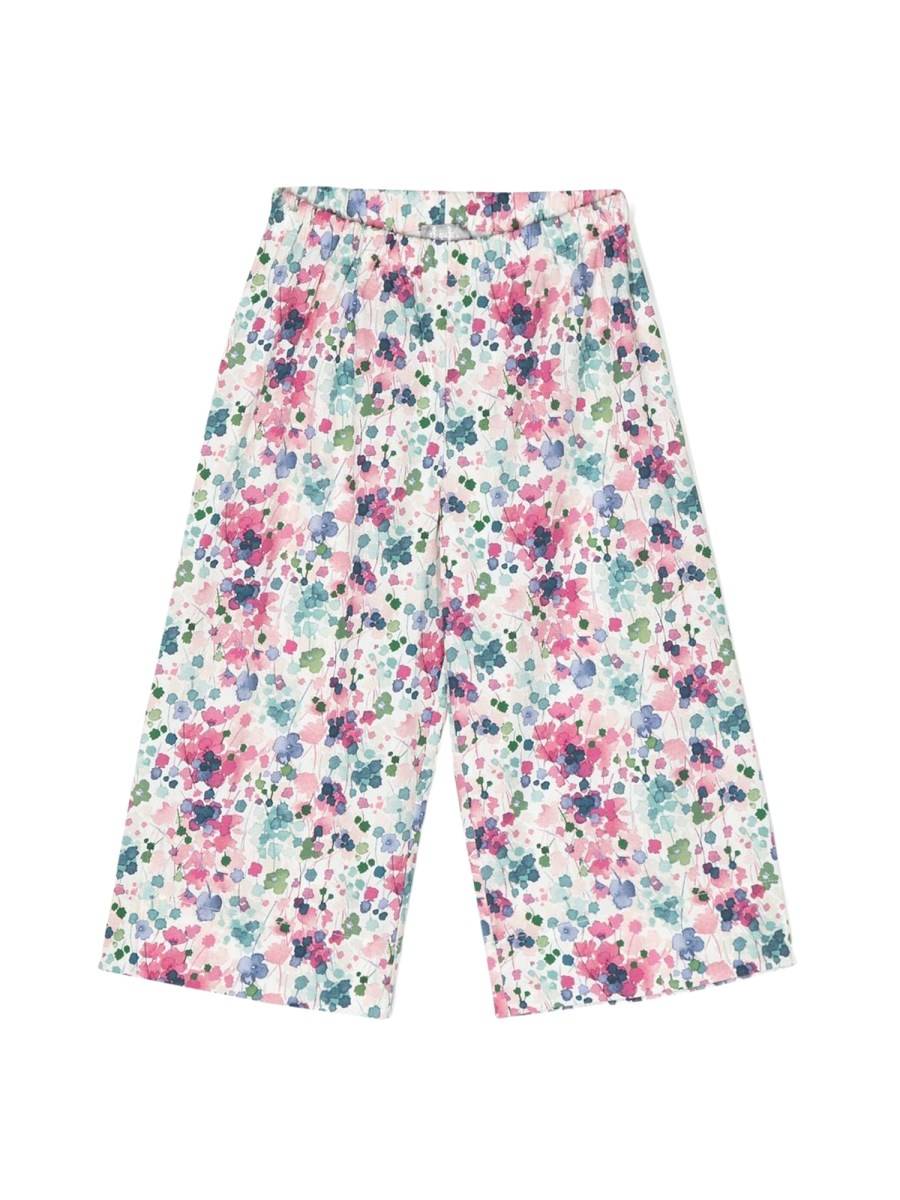 IL GUFO PANTALONE CAPRI FIORI