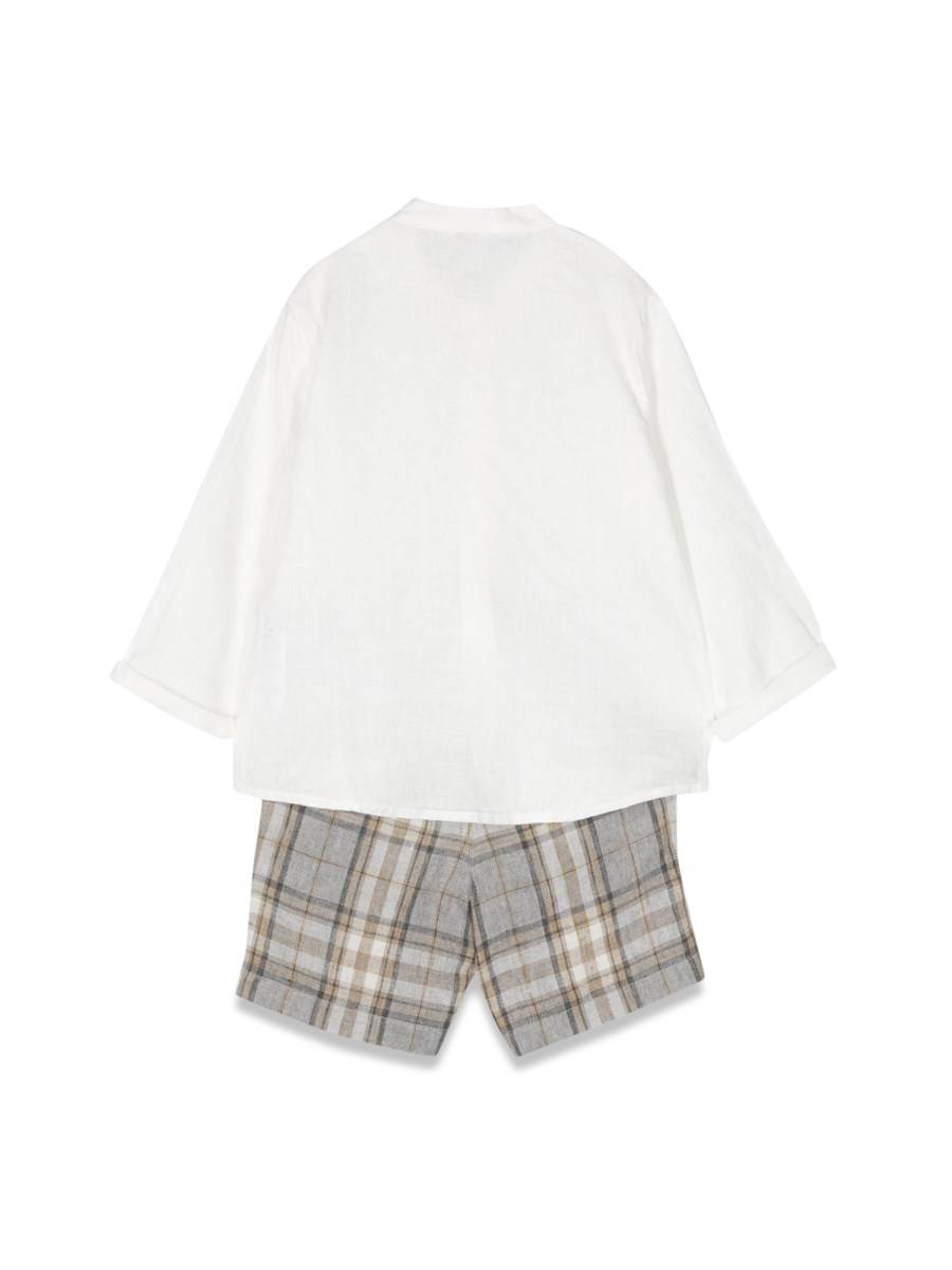 IL GUFO SET CAMICIA E BERMUDA TARTAN