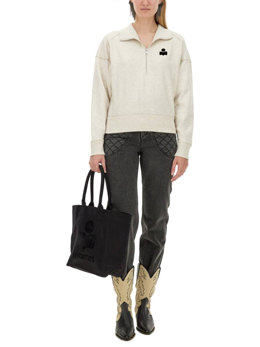 ISABEL MARANT JEANS CASANDRE IN DENIM DI COTONE