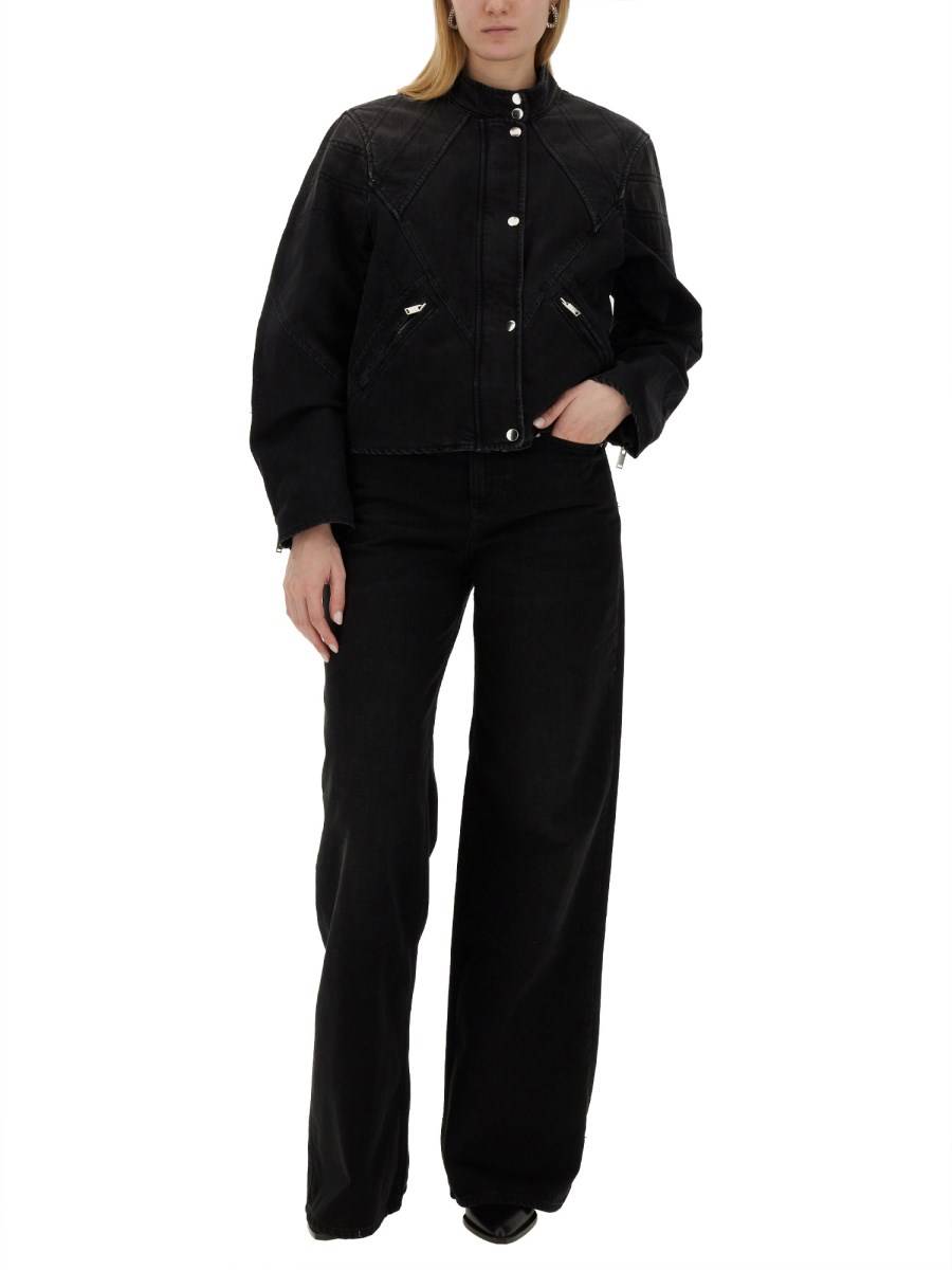 ISABEL MARANT PANTALONE "LEMONY" IN DENIM DI COTONE