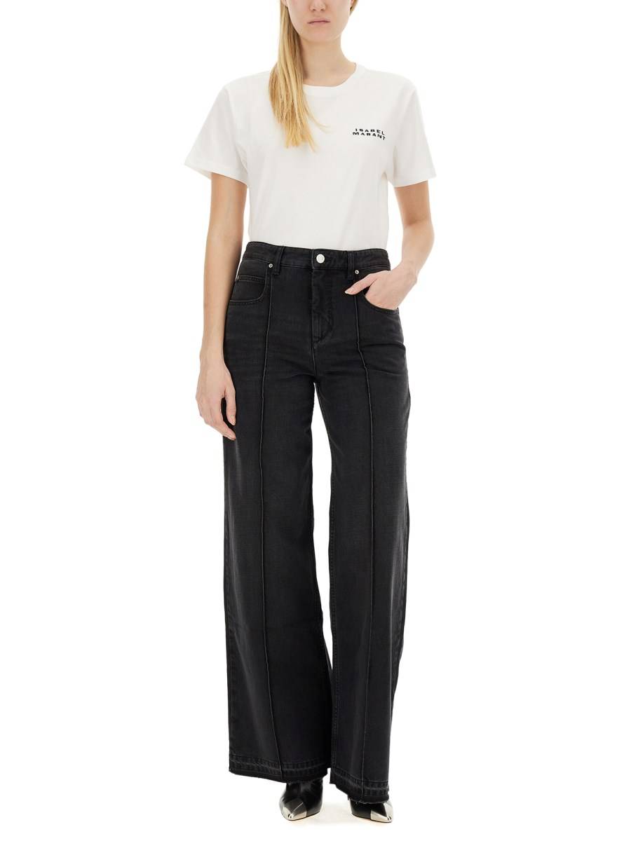 ISABEL MARANT T-SHIRT "VIDAL" IN JERSEY DI COTONE