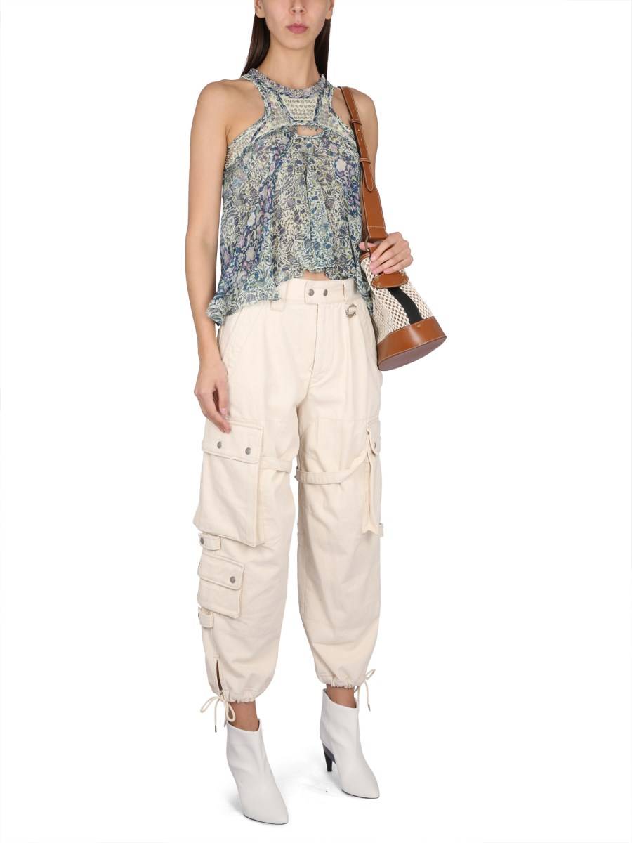 ISABEL MARANT TOP ONYLE IN CHIFFON DI SETA