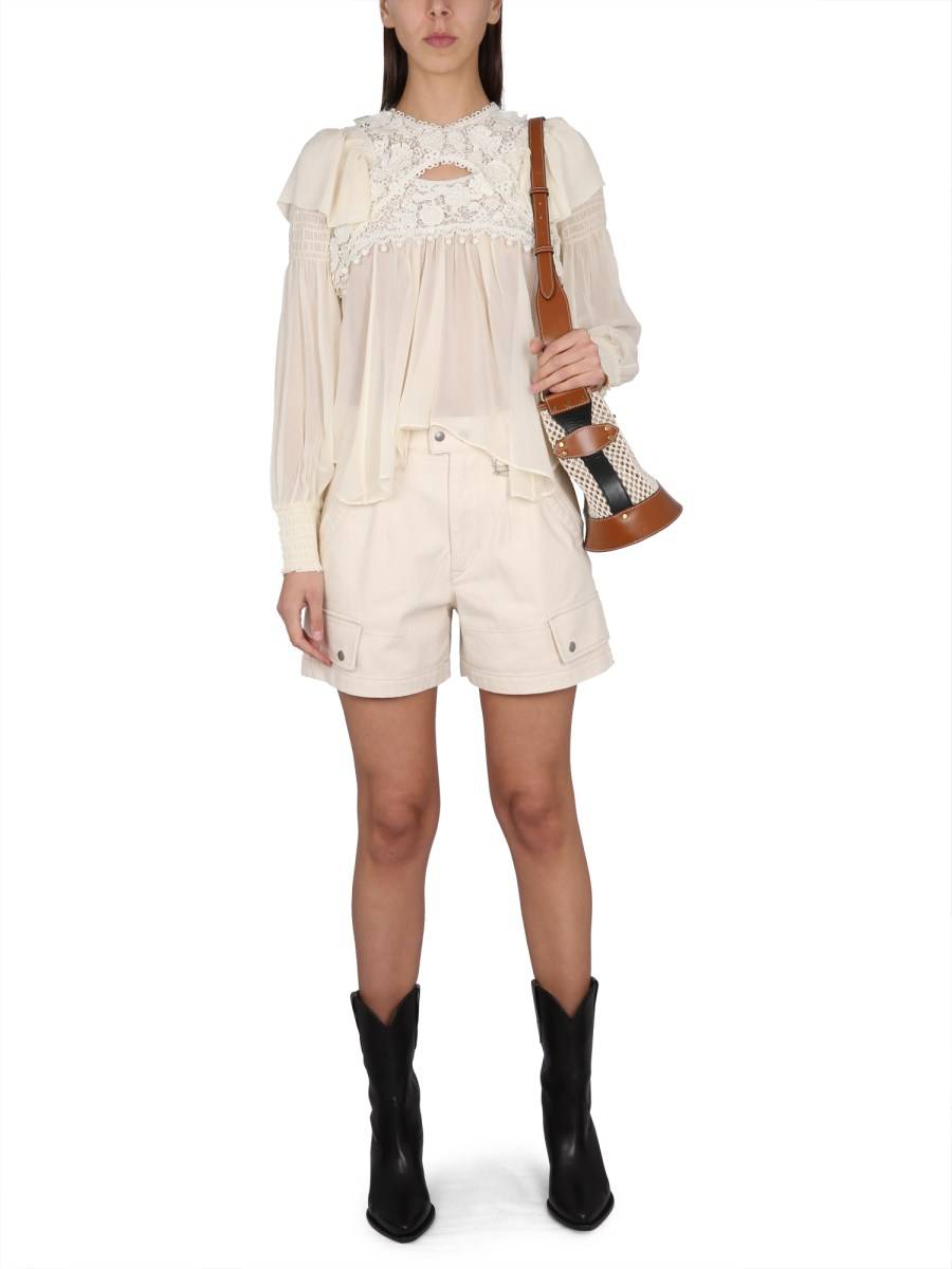 ISABEL MARANT TOP ROKIA IN SETA