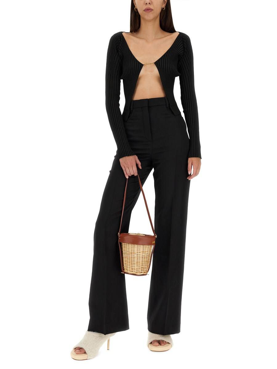 JACQUEMUS CARDIGAN LE PRALU LONGUE SLIM FIT