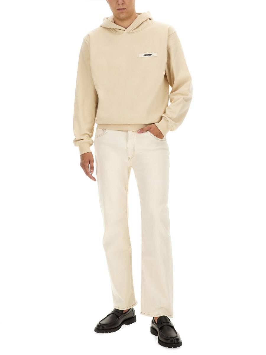JACQUEMUS FELPA GROS GRAIN IN COTONE