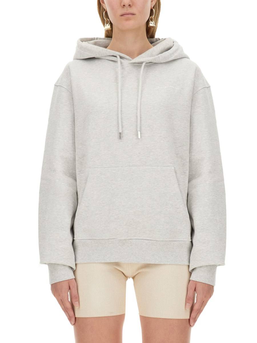 JACQUEMUS FELPA IN COTONE CON LOGO