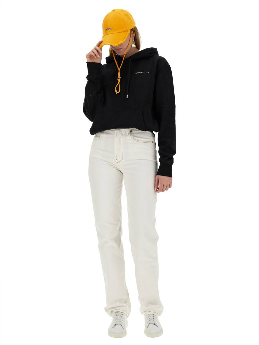 JACQUEMUS FELPA IN COTONE CON LOGO