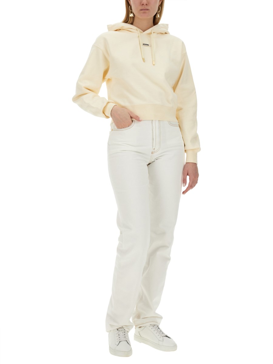 JACQUEMUS FELPA IN COTONE CON LOGO