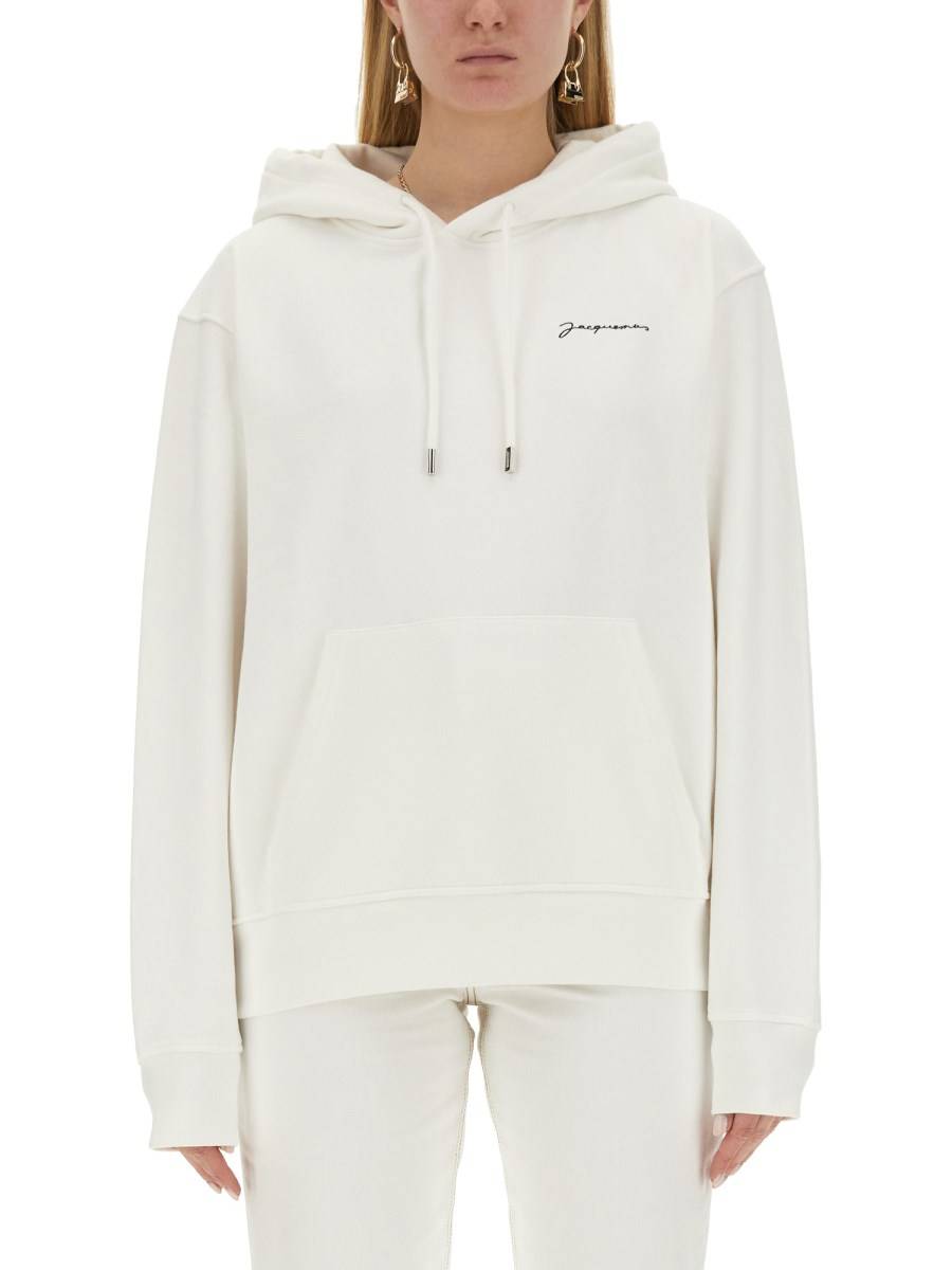 JACQUEMUS FELPA IN COTONE CON LOGO