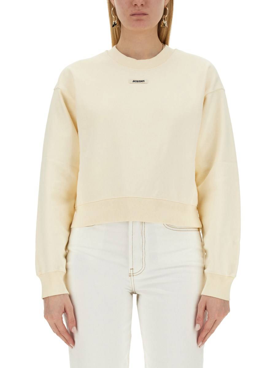 JACQUEMUS FELPA IN COTONE CON LOGO