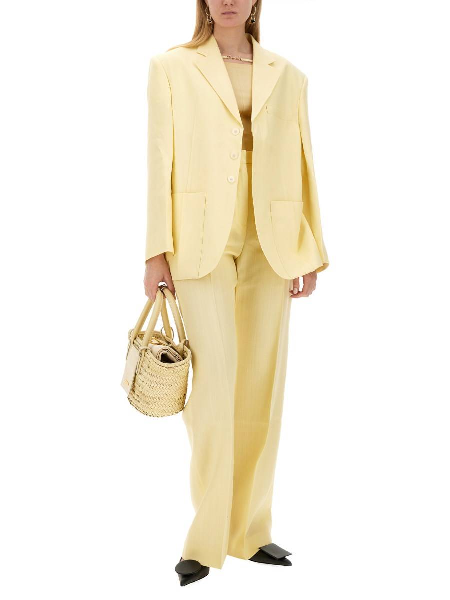 JACQUEMUS PANTALONE SAUGE IN VISCOSA