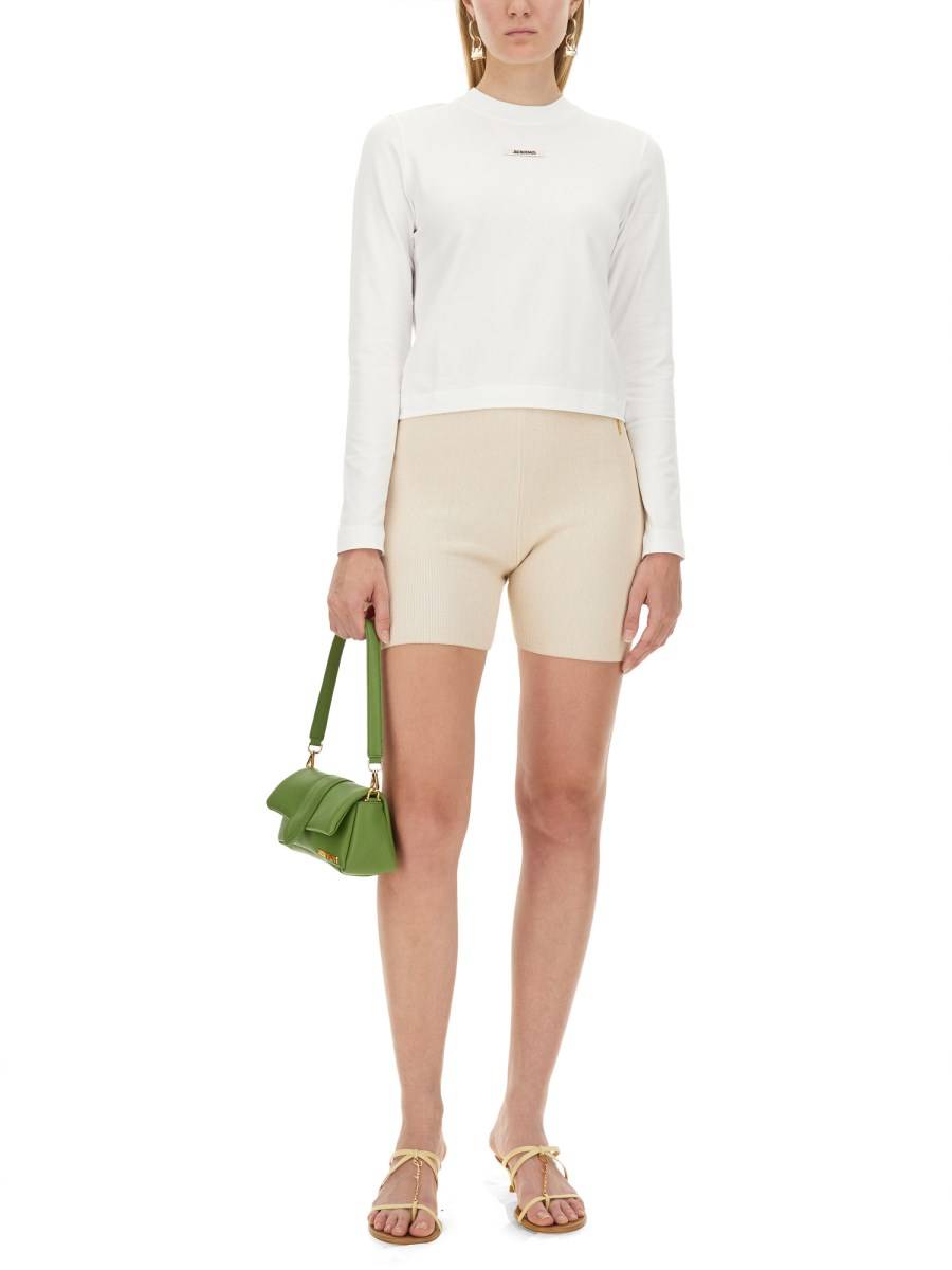 JACQUEMUS T-SHIRT IN JERSEY DI COTONE CON LOGO