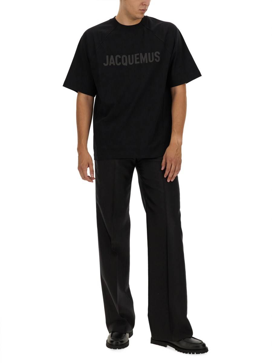 JACQUEMUS T-SHIRT TYPO IN JERSEY DI COTONE