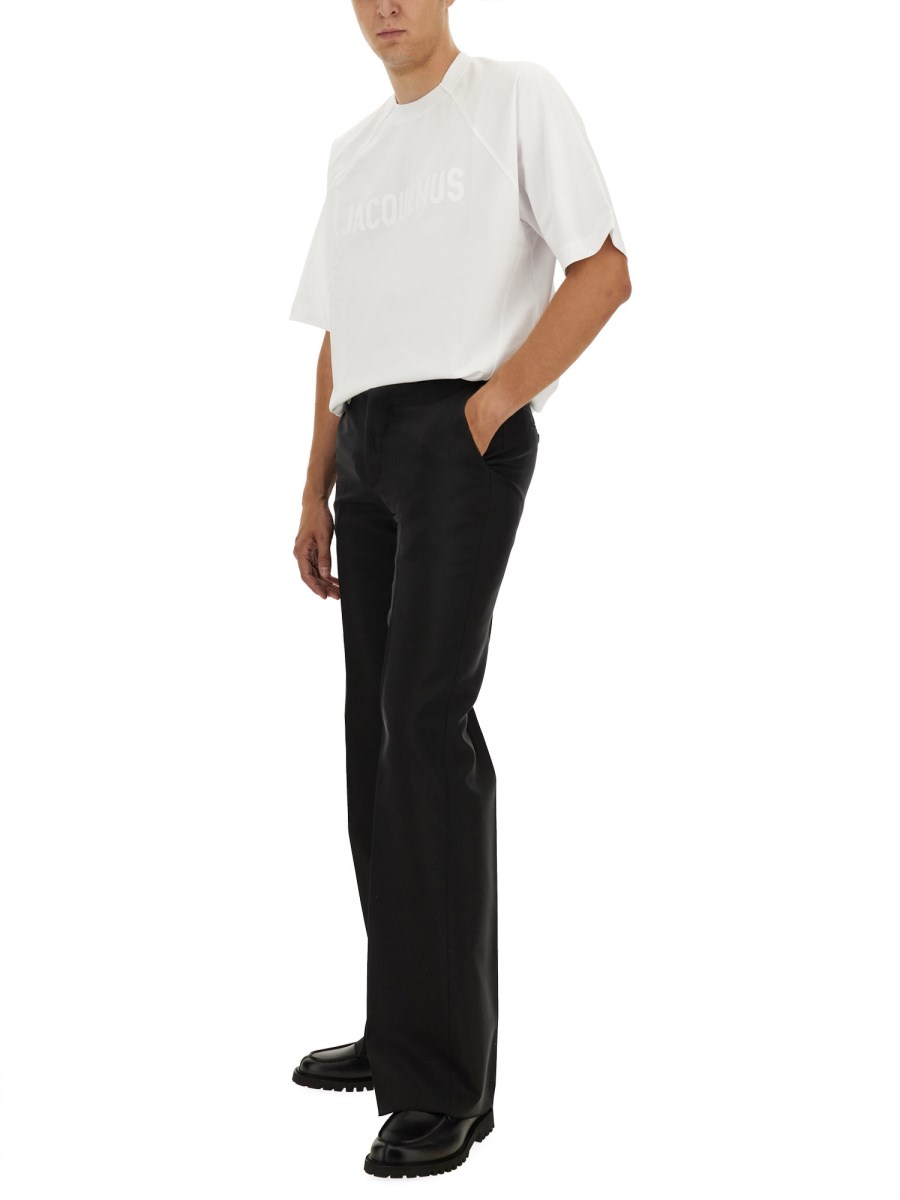 JACQUEMUS T-SHIRT TYPO IN JERSEY DI COTONE