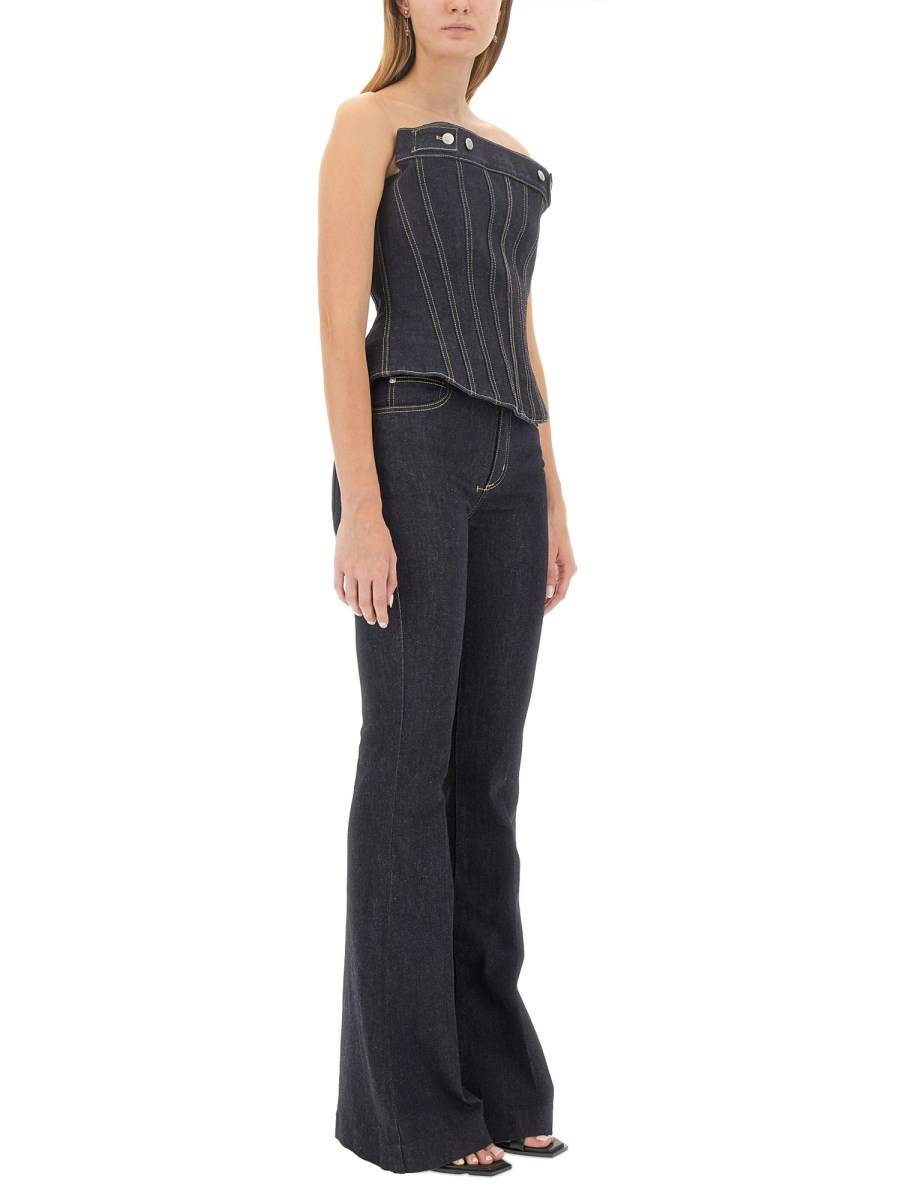 ALEXANDER McQUEEN JEANS BOOT CUT IN DENIM DI COTONE