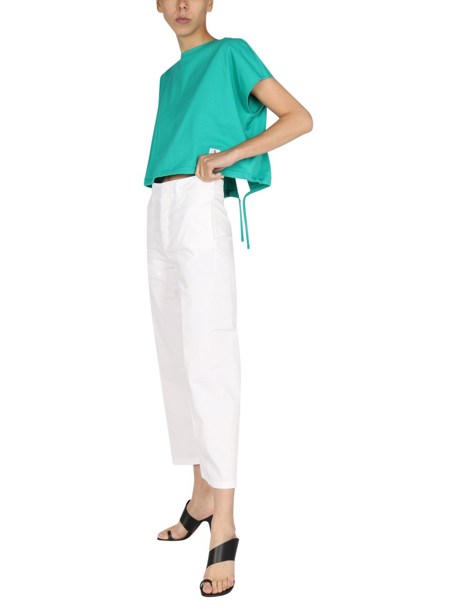 DEPARTMENT FIVE JEANS CROPPED FIT IN DENIM DI COTONE