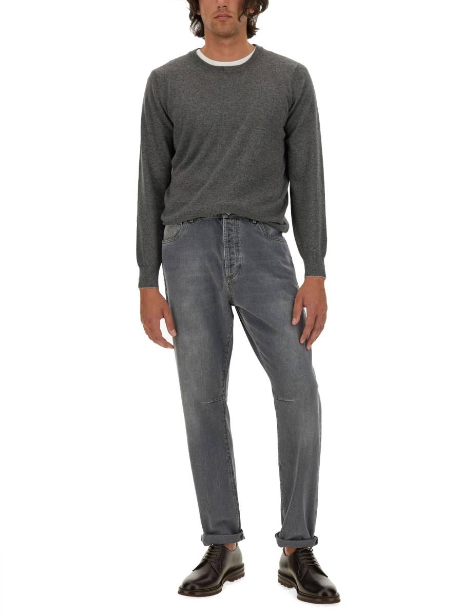 BRUNELLO CUCINELLI JEANS ICONIC FIT IN DENIM DI COTONE