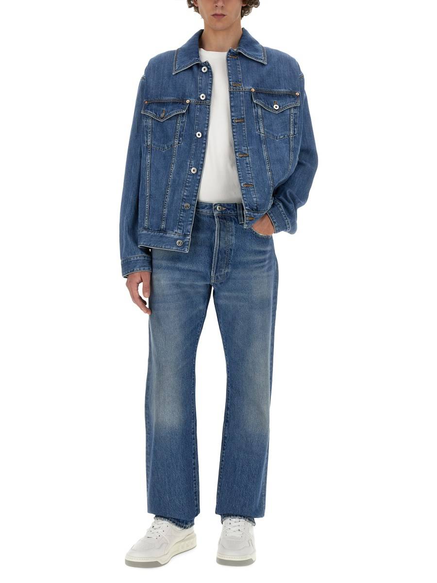 VALENTINO JEANS IN DENIM DI COTONE CON DETTAGLIO LOGO