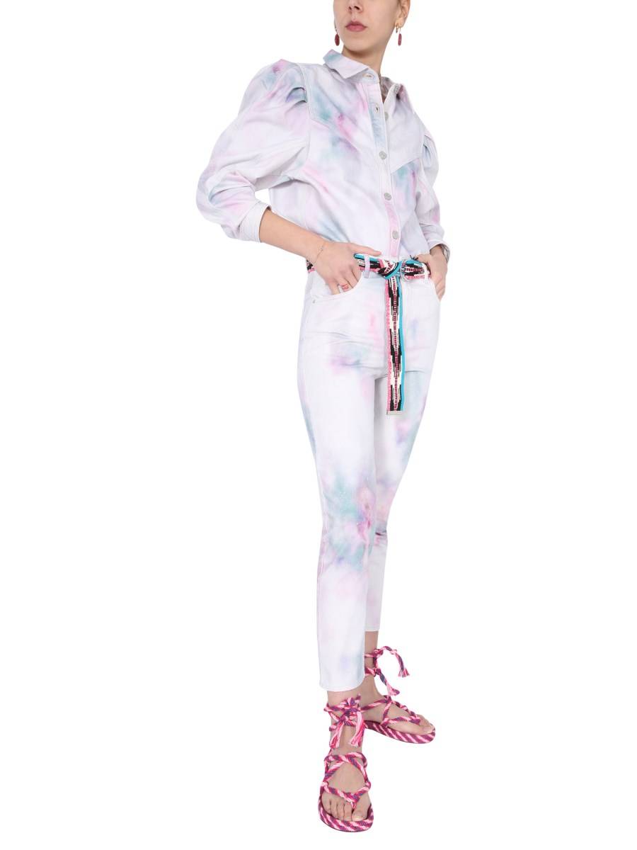 MARANT ÉTOILE JEANS "LANEA" IN COTONE CON STAMPA TIE DYE