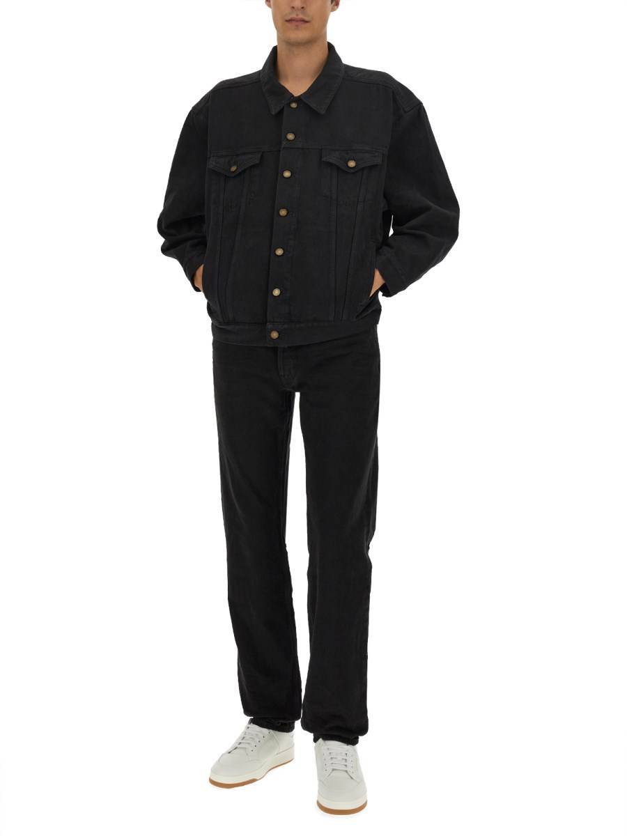 SAINT LAURENT JEANS STRAIGHT LEG IN DENIM DI COTONE