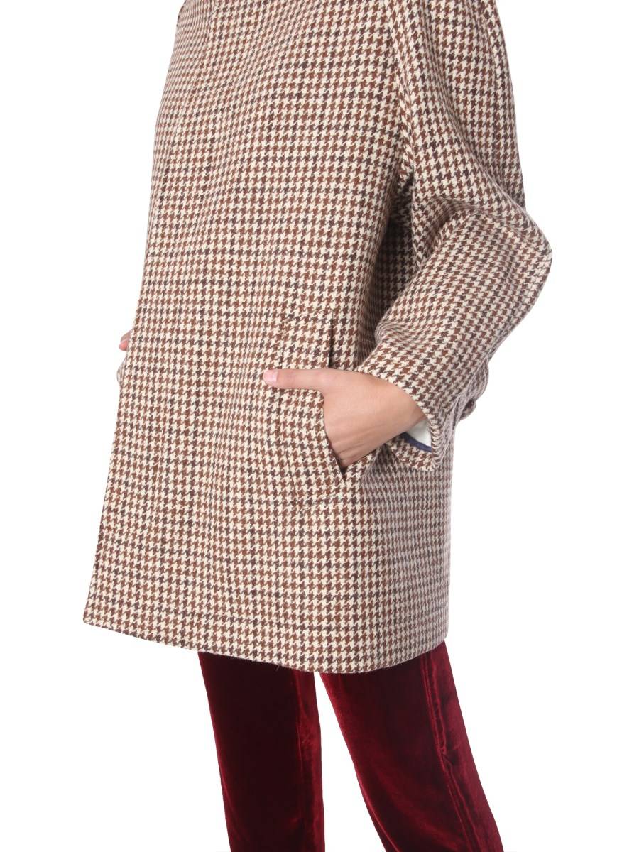 JEJIA CAPPOTTO IN LANA CON MOTIVO PIED DE POULE