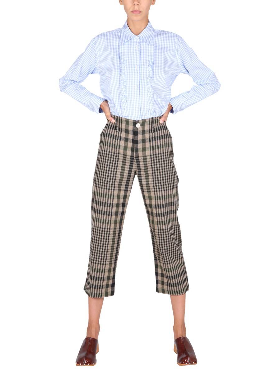JEJIA PANTALONE "CAMILLE" CROPPED IN MISTO LANA