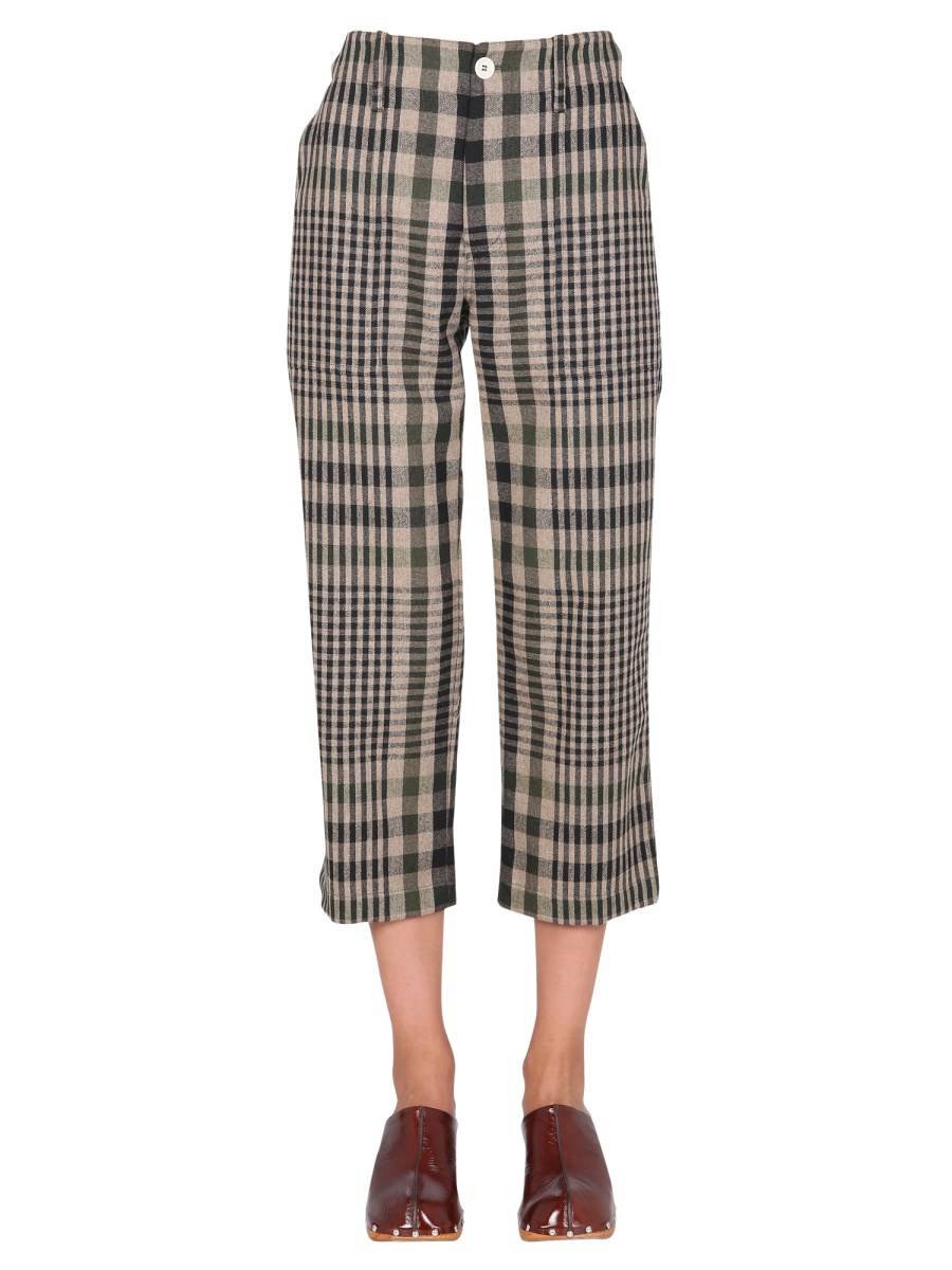 JEJIA PANTALONE "CAMILLE" CROPPED IN MISTO LANA