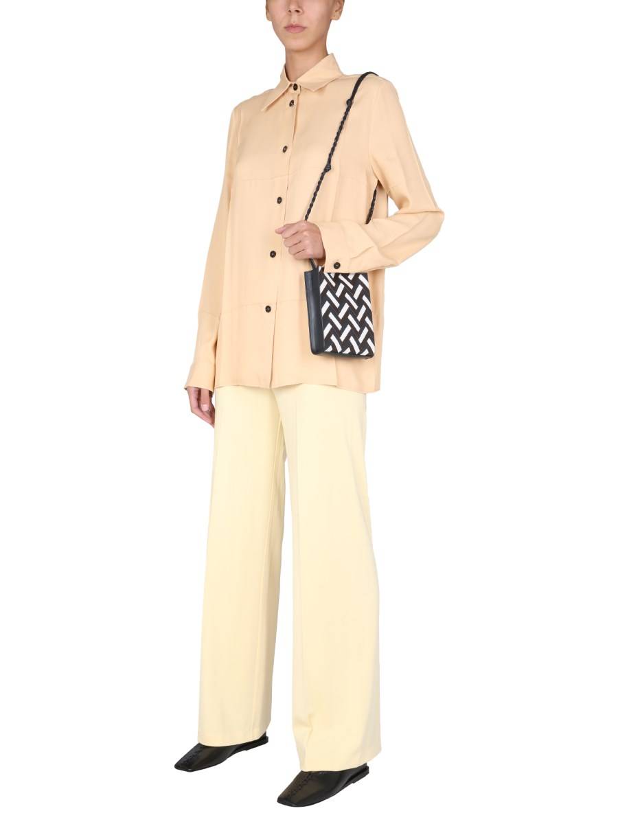 JIL SANDER CAMICIA BOXY FIT IN TWILL DI CUPRO