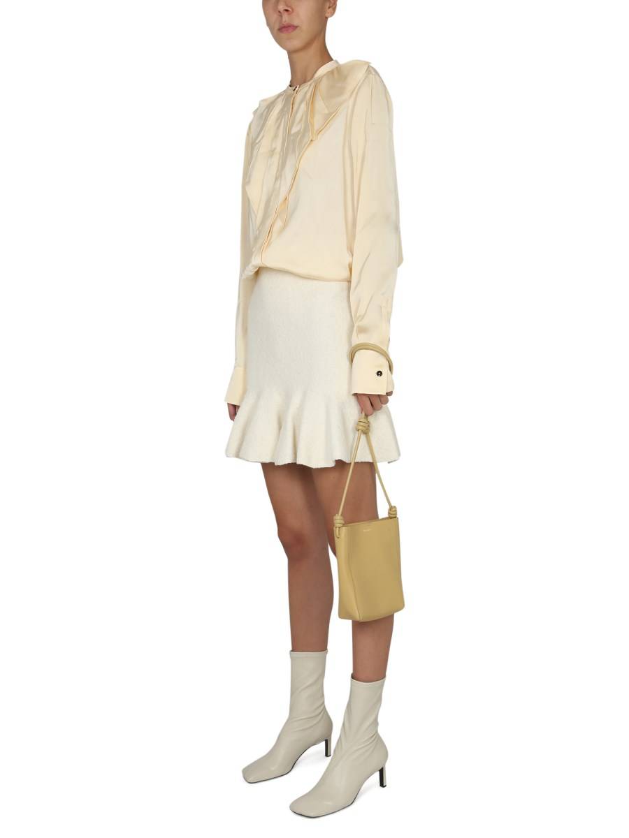 JIL SANDER CAMICIA IN VISCOSA CON RUCHES