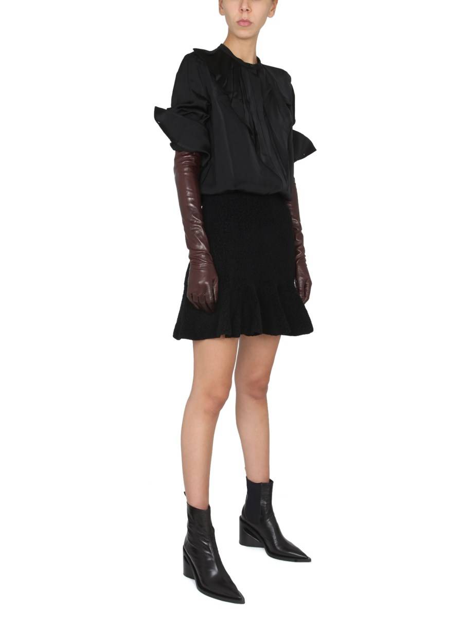 JIL SANDER CAMICIA IN VISCOSA CON RUCHES