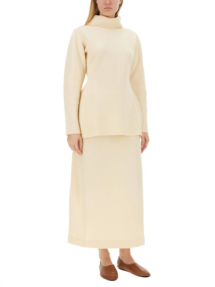 JIL SANDER GONNA MIDI IN LANA
