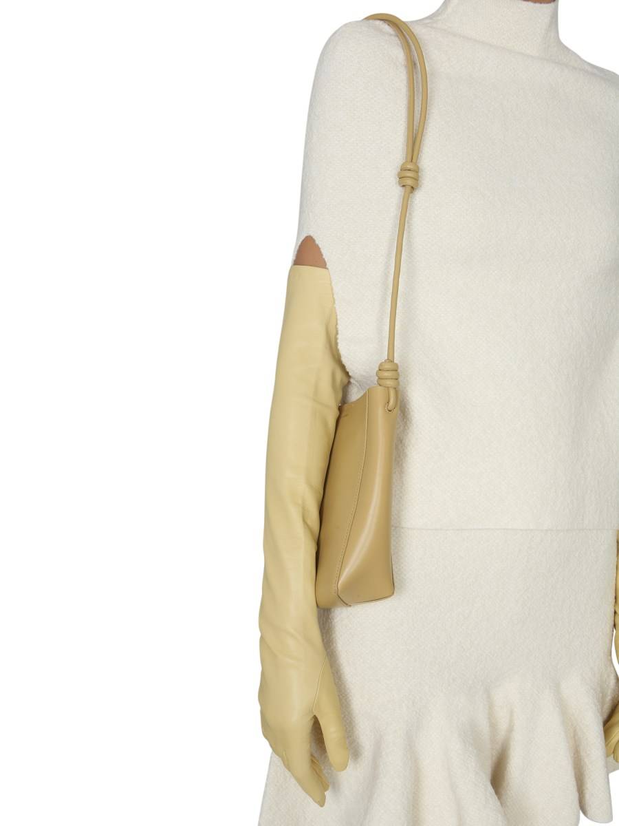 JIL SANDER GUANTI LUNGHI IN PELLE