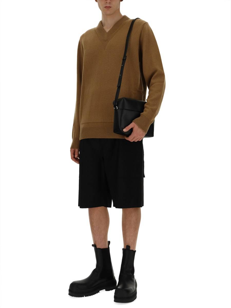 JIL SANDER MAGLIA CON SCOLLO A V