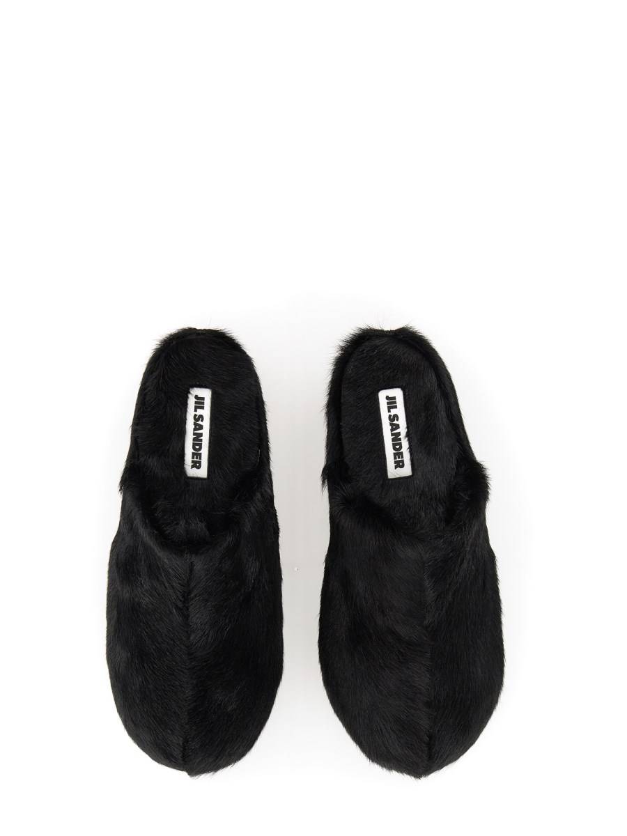 JIL SANDER MULE IN PELLICCIA DI CAPRA